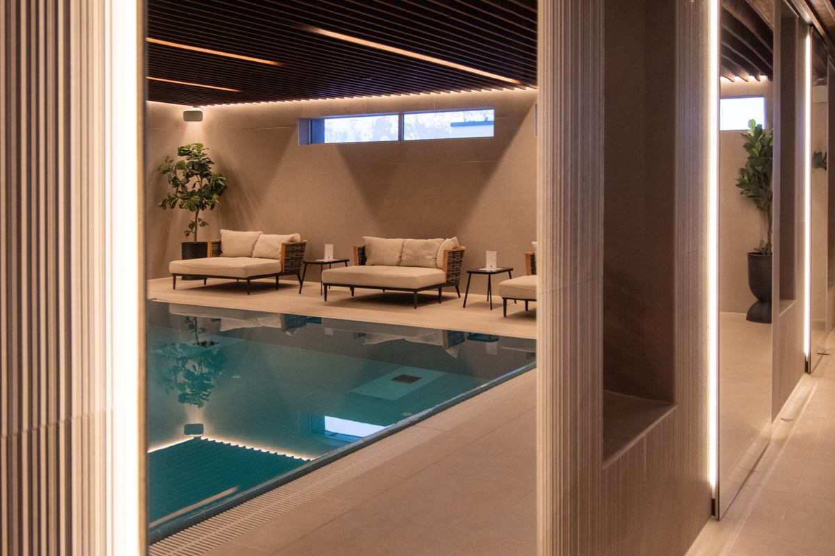 Second indoor pool with lounge seating at St. Elisabeth Hotel & Spa in Tromso.