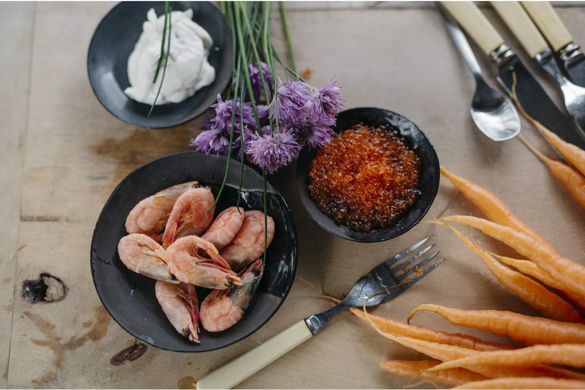 Ingrédients frais pour apprendre à cuisiner en Laponie