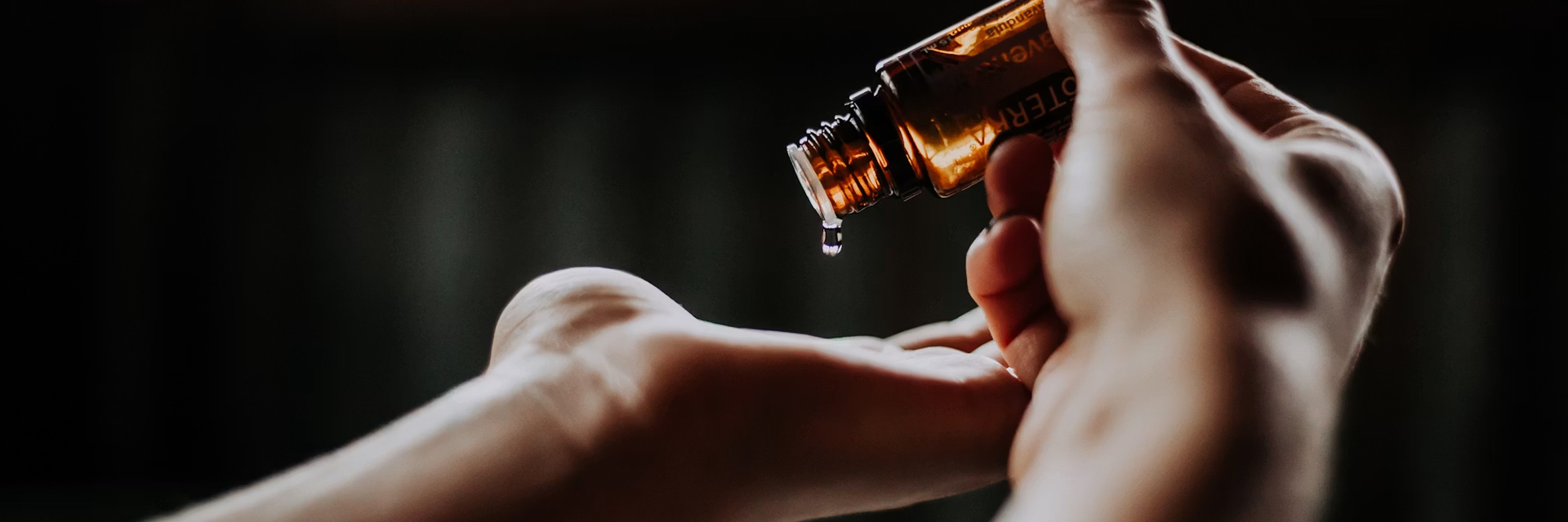 Essential oil dropped into a palm before a spa treatment. Photo: Christin Hume.