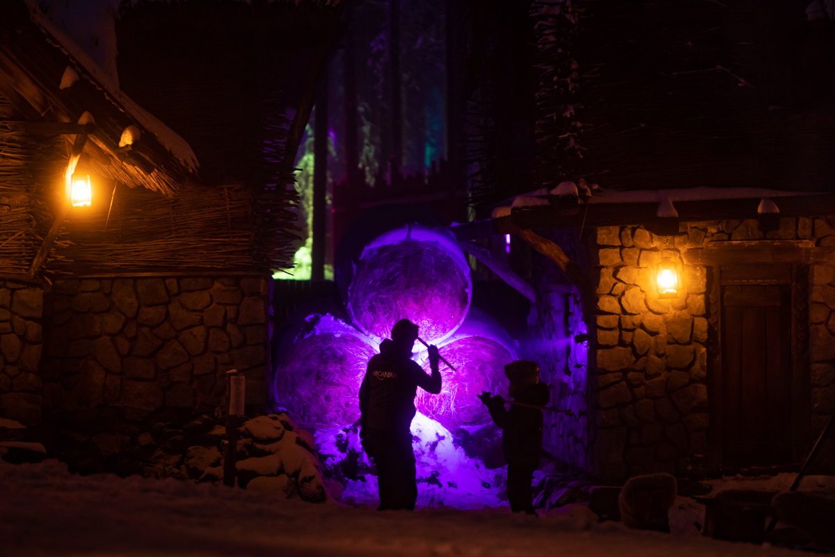 Spear Throwing at Arcandia Winter Park in Lapland