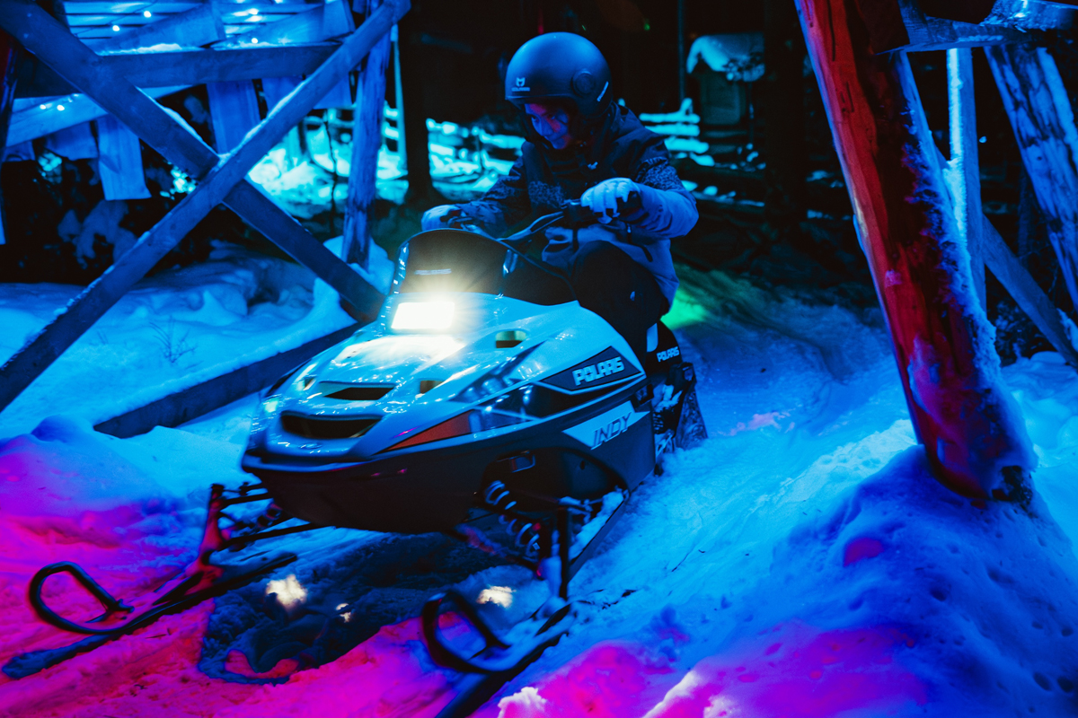 Mini Snowmobile at Arcandia Winter Park in Lapland