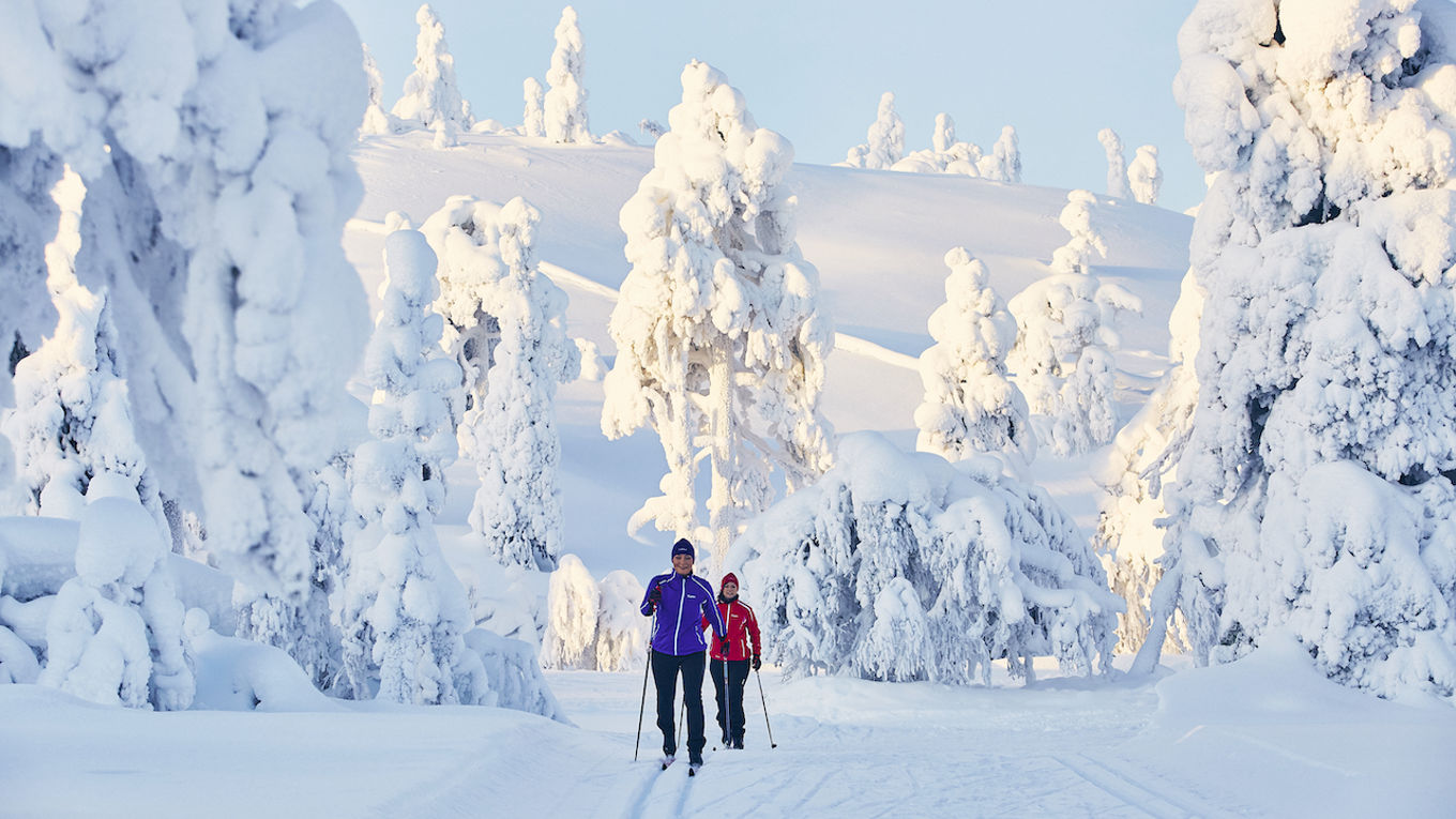 Lapland Perfect Snow for Skiing during Bright Spring Winter