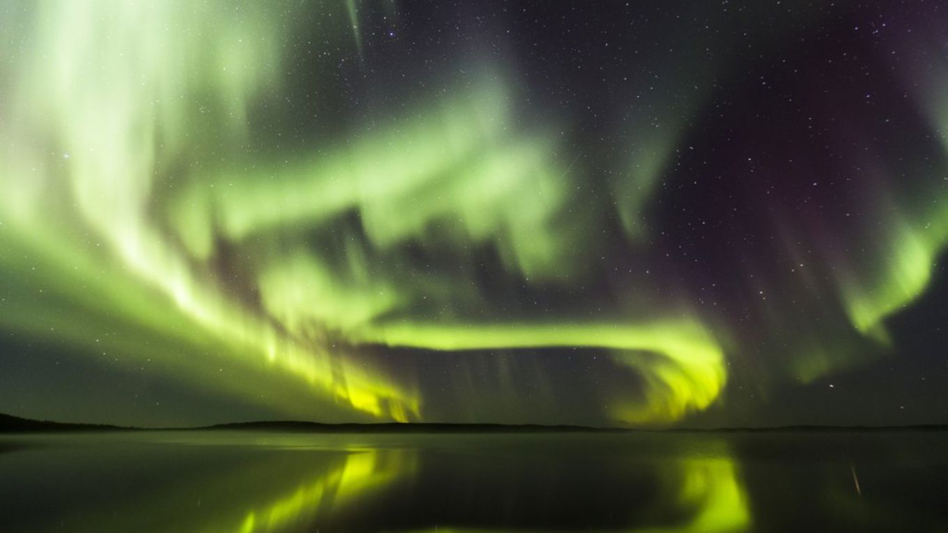 Incredible night sky lapland northern lights