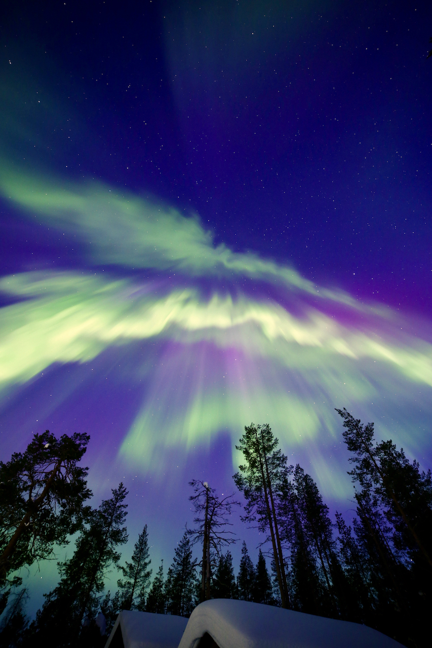 Intense Colors Winter Nights Northern Lights