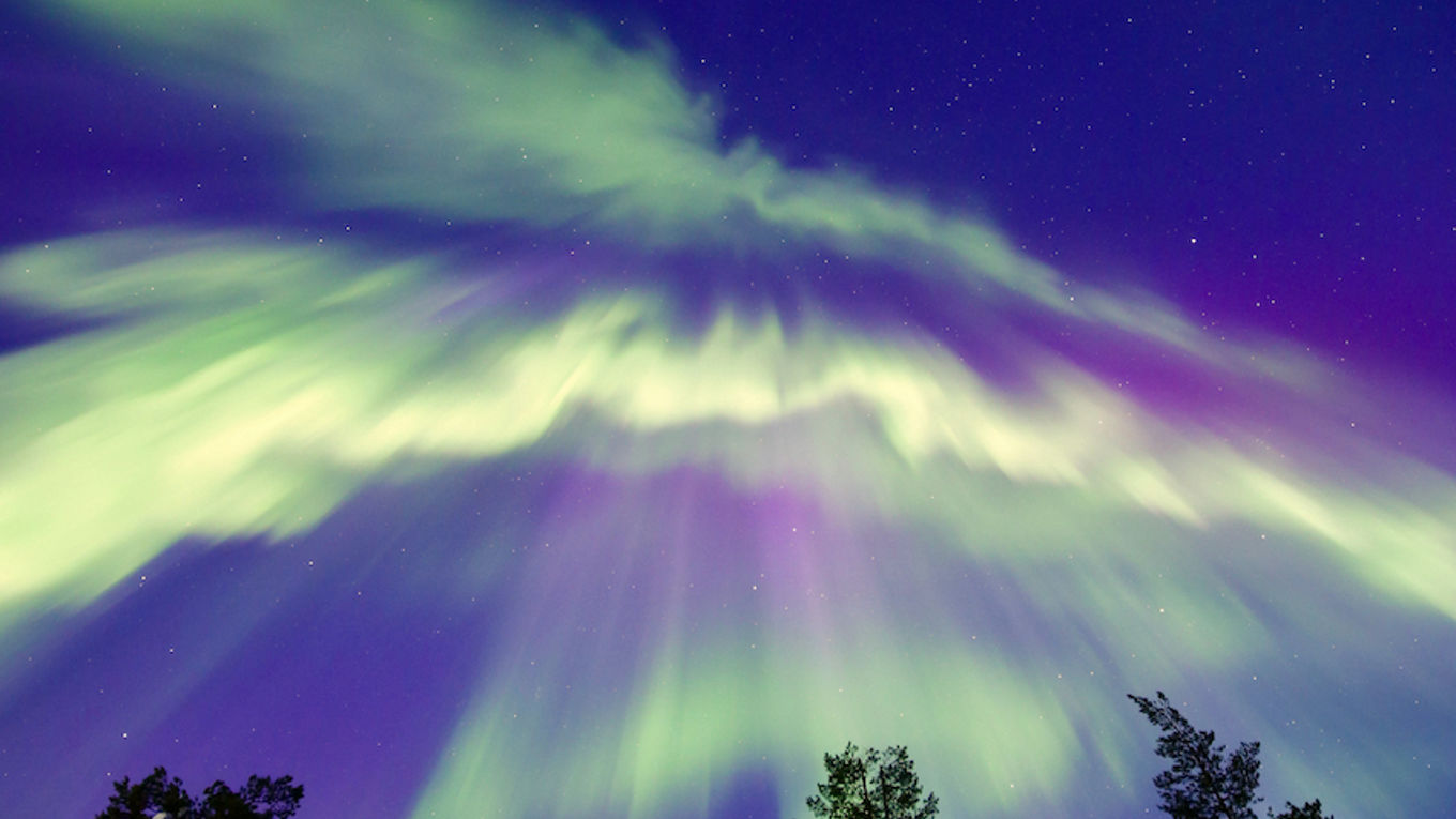 Intense Colors Winter Nights Northern Lights